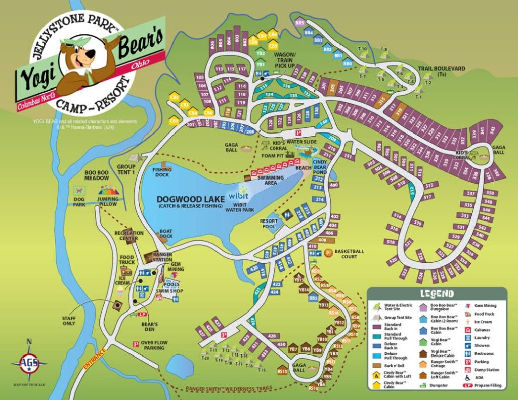 Park Map of Jellystone Park™ Columbus North Mount Gilead OH